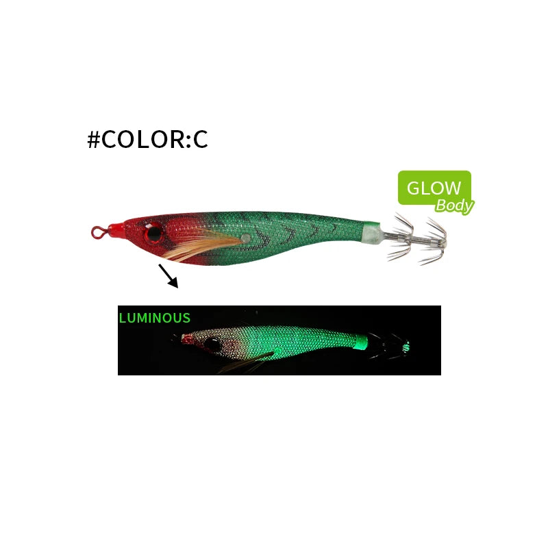 Luminous Colorful Floating Fishing Bait Squid Jig