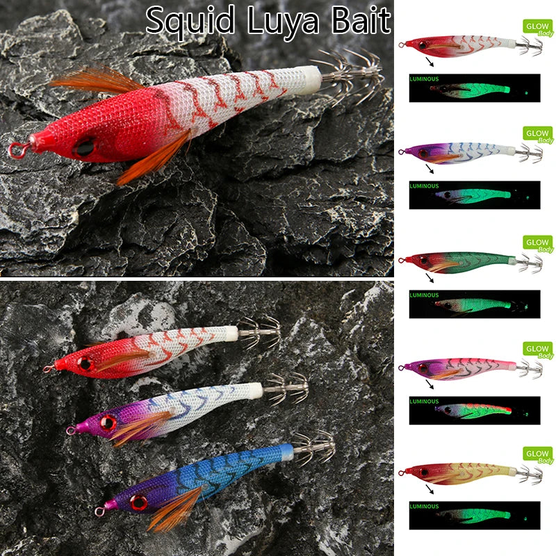 Luminous Colorful Floating Fishing Bait Squid Jig