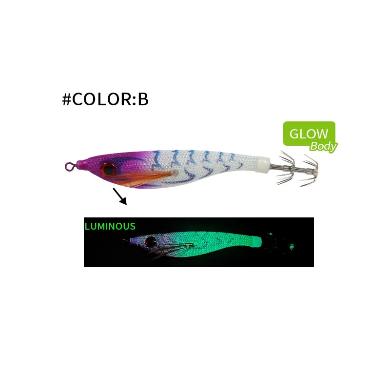 Luminous Colorful Floating Fishing Bait Squid Jig