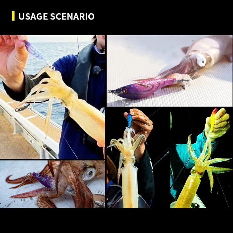 Luminous Colorful Floating Fishing Bait Squid Jig