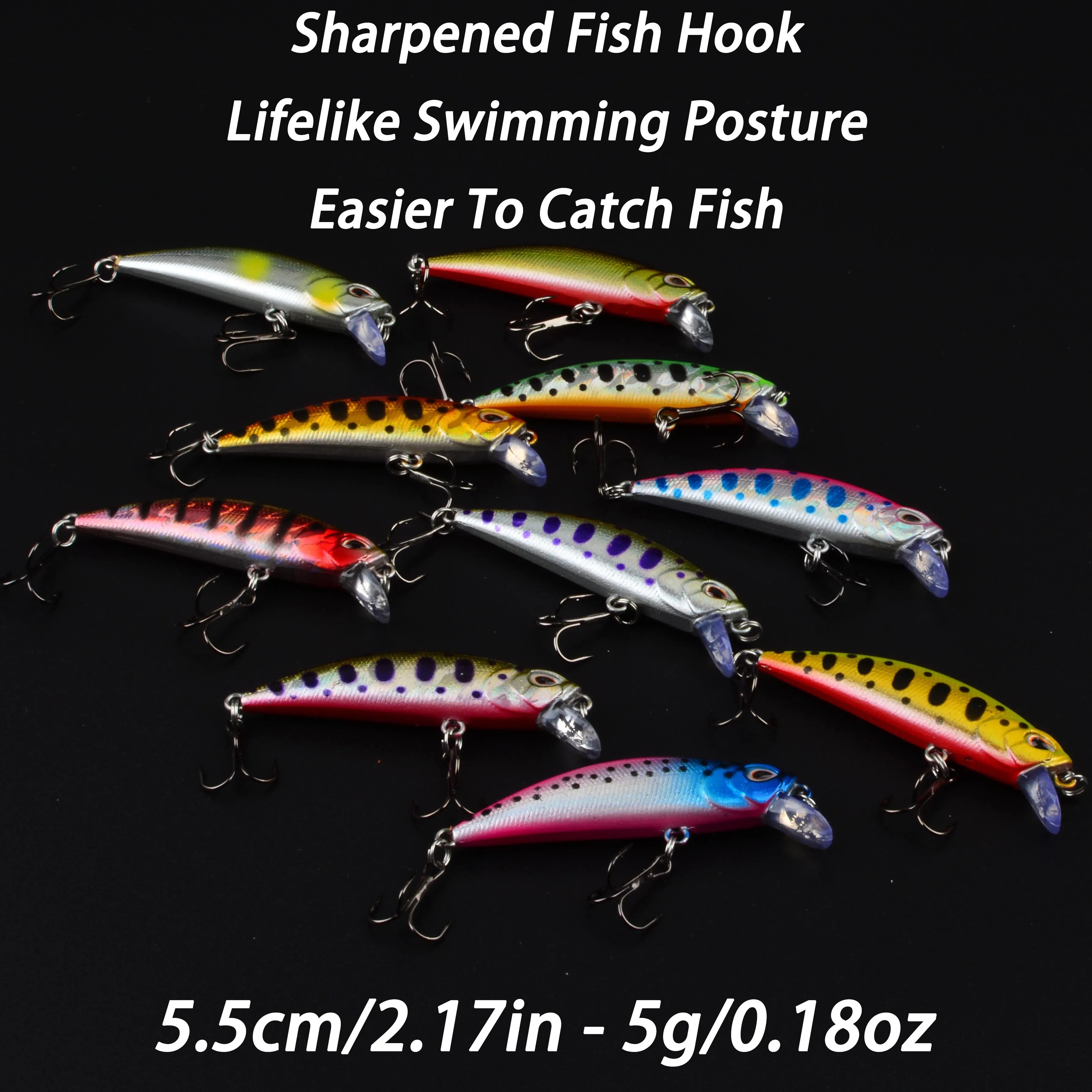 15pcs Minnow Hard Bait Set