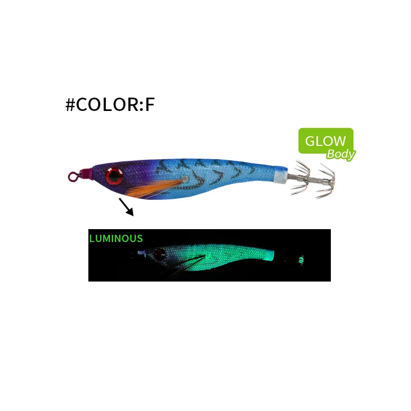 Luminous Colorful Floating Fishing Bait Squid Jig